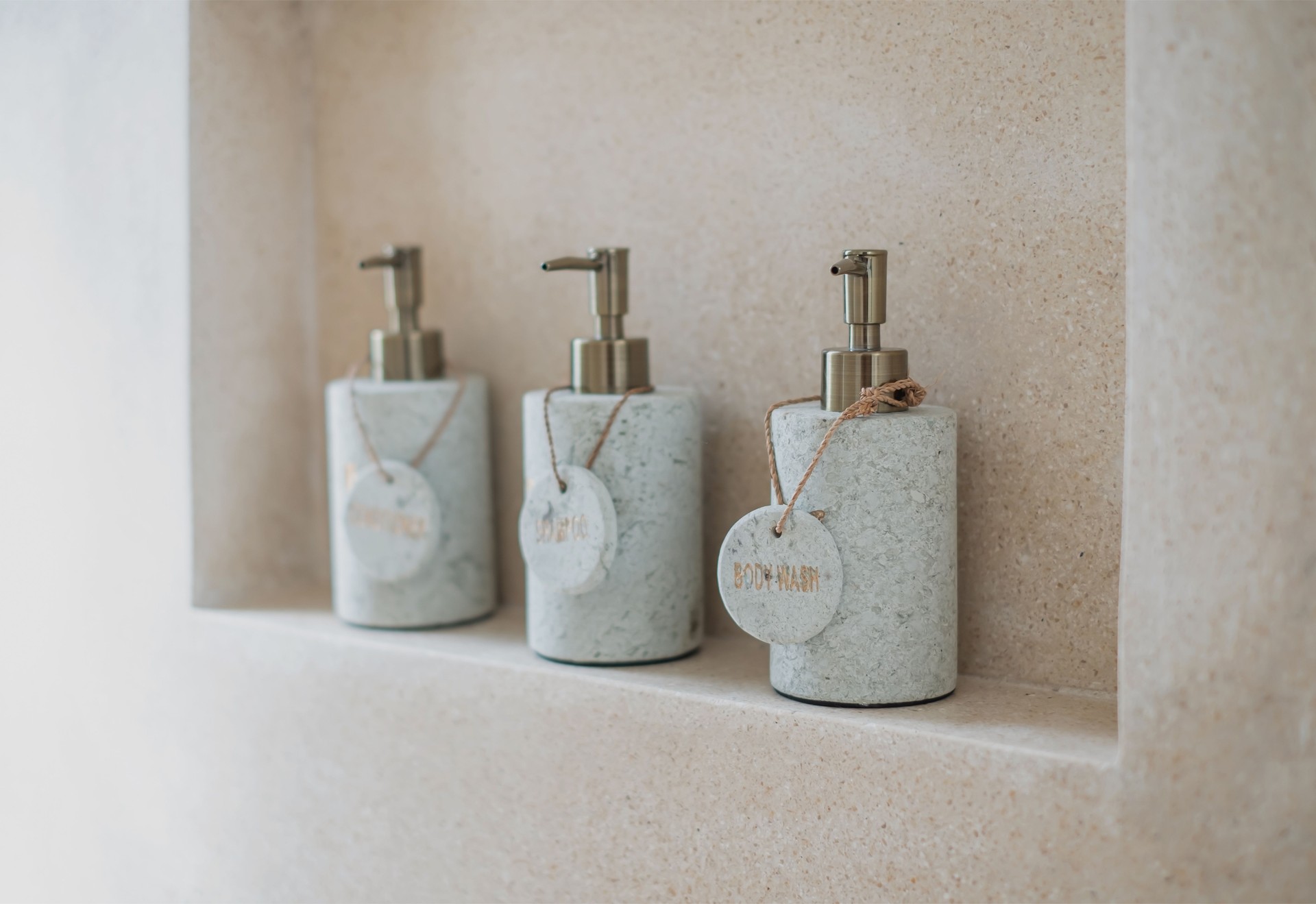 Bathroom Stone Dispenser Set